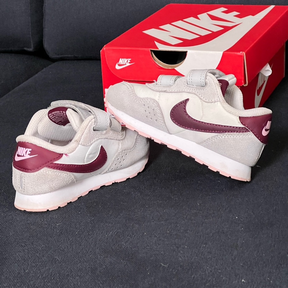 Nike Gray and Purple Sneakers Classic Design